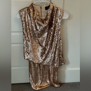 Fab’rik size M light pink sequin mini dress